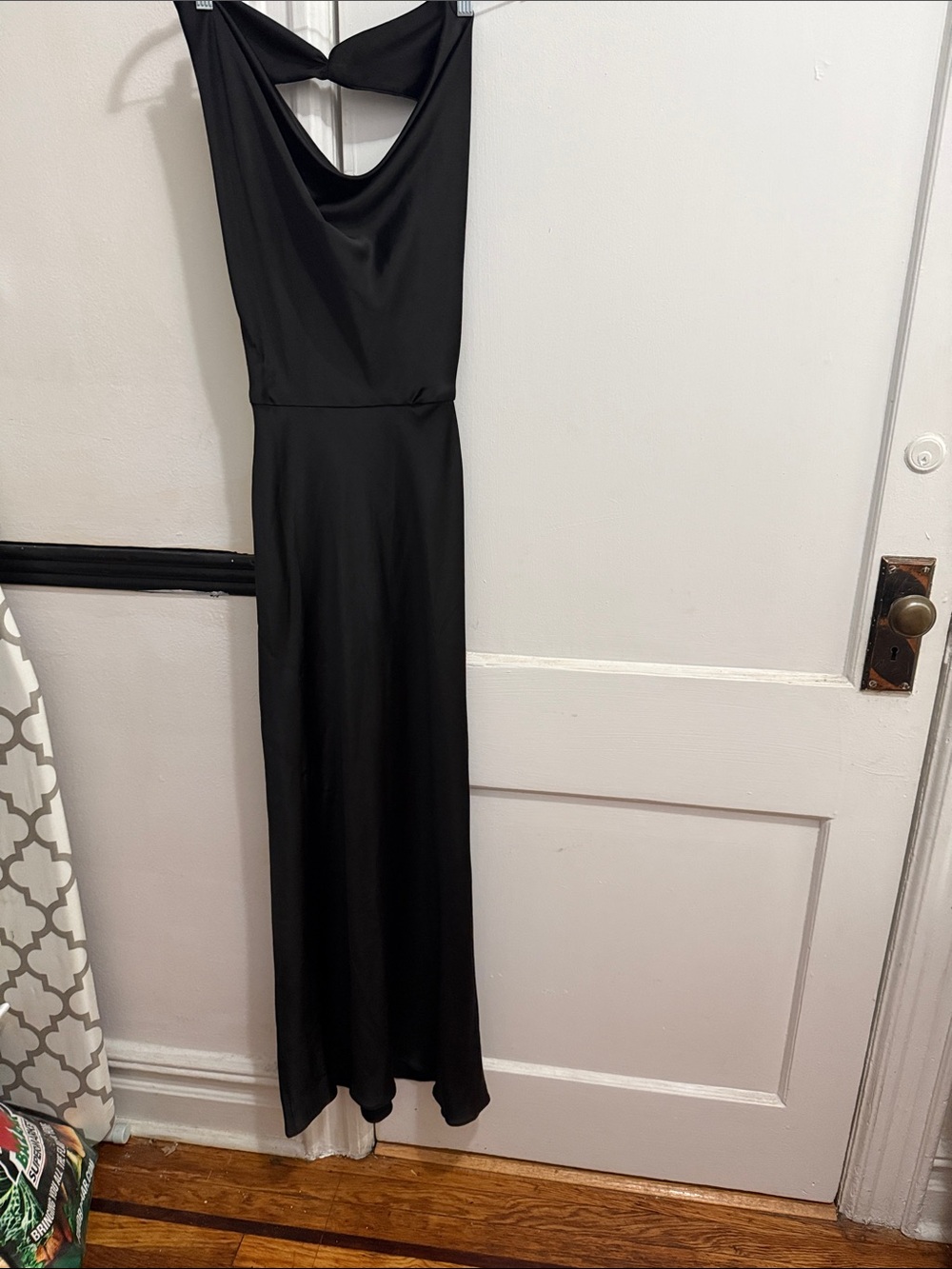 Zara Black Twist-Back Maxi Dress